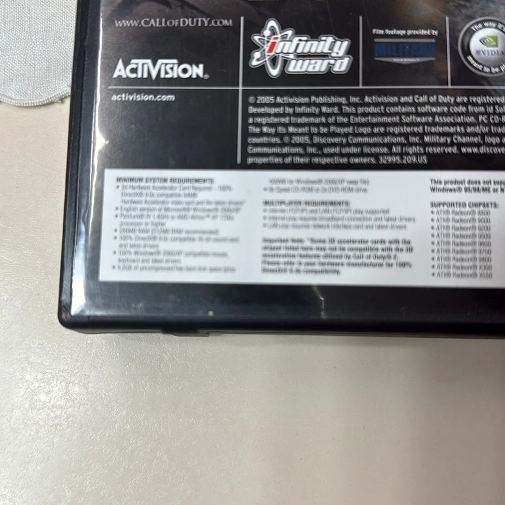 Call of Duty 2 PC Game Activision 6 Disks Instruction Manual Battles Missions